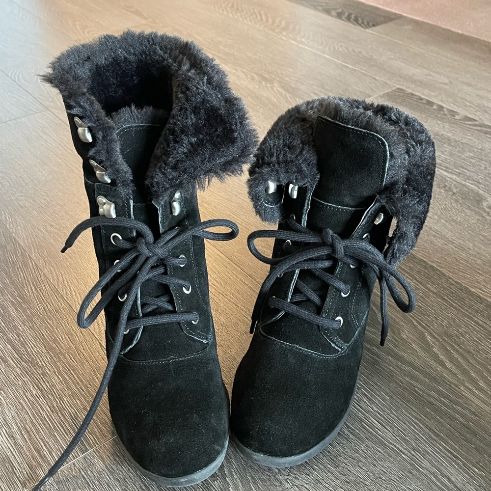 Black Suede Women's Boots